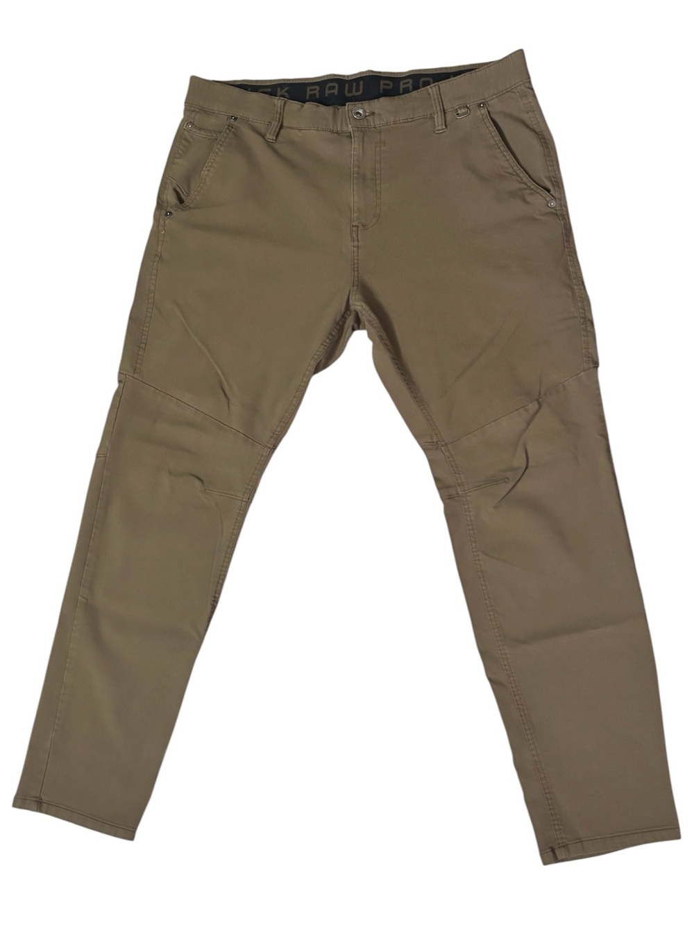 Projek Raw Bungee Flex Pants Mens 36 Stretch Classic Smart Fit Khaki Performance